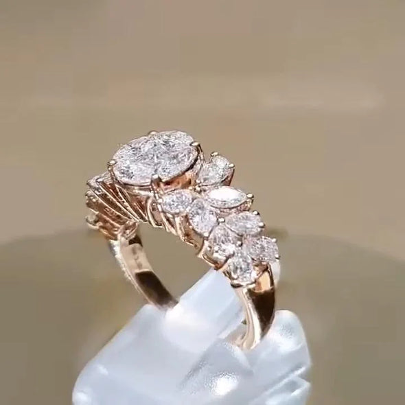 3.95 Carat Round Cut Engagement Ring