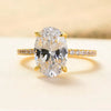 Classic 5.0 Carat Oval Cut Wedding Bridal Set