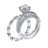 Oval Cut Stack 3pcs Wedding Bridal Set