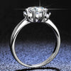 Sale Elegant 1ct D Color VVS1 Moissanite Snowflake Sterling Silver Ring