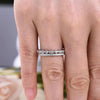 Half Eternity Stackable Wedding Band In Sterling Silver