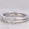 Half Eternity Stackable Wedding Band In Sterling Silver