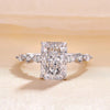 Sparkle Radiant Cut Engagement Ring In Sterling Silver