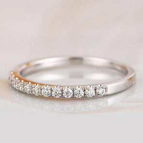 Classic Half Eternity Band In Sterling Silver