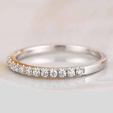 Classic Half Eternity Band In Sterling Silver