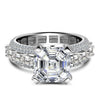 Classic Asscher Cut Engagement Ring In Sterling Silver