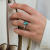 Classic Oval Cut Emerald Green Engagement Ring In Sterling Silver