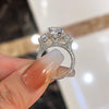 Radiant Cut Three Stone Sterling Silver Engagement Ring