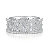 Elegant Pave Lace Design Wedding Band In Sterling Silver