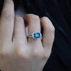 Unique Halo Split Shank Cushion Cut Sterling Silver Engagement Ring