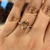 Stunning Pear Cut Morganite Engagement Ring In Sterling Silver