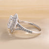 Stunning Double Halo Cushion Cut Engagement Ring In Sterling Silver