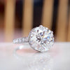 Classic 6 Prong Round Cut Sterling Silver Engagement Ring