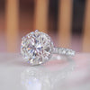 Classic 6 Prong Round Cut Sterling Silver Engagement Ring