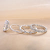 Exclusive Marquise Cut 3PC Wedding Ring Set In Sterling Silver