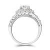 Double Halo Round Cut 925 Sterling Silver Engagement Ring