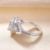Gorgeous Halo Pear Cut Three Stone Engagement Ring In Sterling Silver
