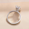 Luxurious Oval Cut Solitaire Engagement Ring In Sterling Silver