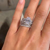 Gorgeous Oval Cut 5PC Wedding Bridal Set In Sterling Silver