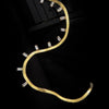 Unique Design Golden Tone Snake Bone Necklace
