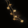 Elegant Multi-pendant Golden Tone Necklace