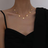 Elegant Multi-pendant Golden Tone Necklace