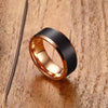 Fashion Tungsten Rose Golden & Black Men's Ring